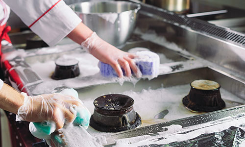 Industrial kitchen cleaning